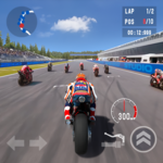 moto rider, bike racing game android application logo